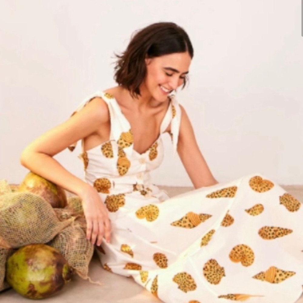 Farm Rio Leopard Shell Midi Dress - Picture 2 of 10